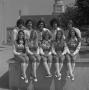 Photograph: [Group shot of ten NTSU cheerleaders]