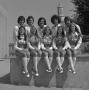 Photograph: [Group shot of ten NTSU cheerleaders, 2]