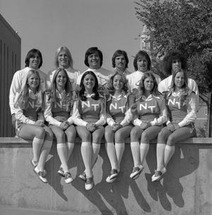 Primary view of object titled '[Group shot of ten NTSU cheerleaders, 10]'.