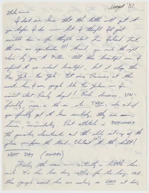 Primary view of object titled '[Letter from Bill Nelson to Mike Regarding His Schedule]'.