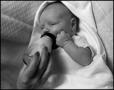Photograph: [Newborn baby Junebug drinking, 2]