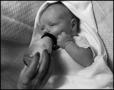 Photograph: [Newborn baby Junebug drinking, 7]