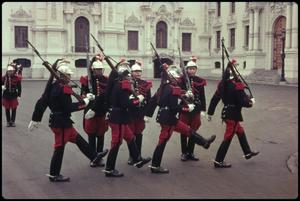 Primary view of object titled 'Goose stepping guards - National Palace'.