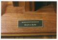 Photograph: [David A. Webb plaque in the Sarah T. Hughes Reading Room 3]