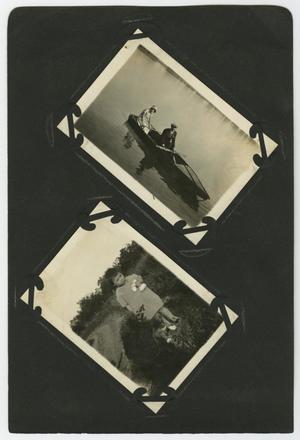 Primary view of object titled '[Album page with four photos "Boat/outdoor"]'.