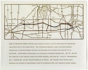Primary view of object titled '[Map of proposed Trinity Route]'.
