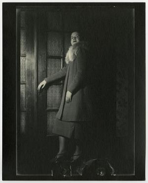 Primary view of object titled '[Photograph of woman in fur coat, 2]'.