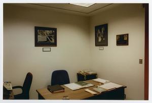 Primary view of object titled '[Office in Willis Library after Owsley Foyer dedication]'.