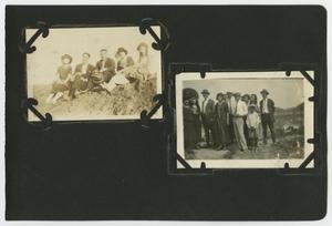 Primary view of object titled '[Album page with five photos "large groups"]'.