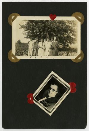 Primary view of object titled '[Album page with four photos "groups"]'.