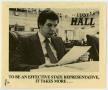 Thumbnail image of item number 1 in: '[Campaign advertisement for Lanny Hall's re-election]'.