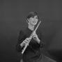 Photograph: [Portrait of Mary Karen Clardy holding a flute]