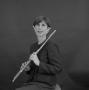Photograph: [Portrait of Mary Karen Clardy holding a flute]