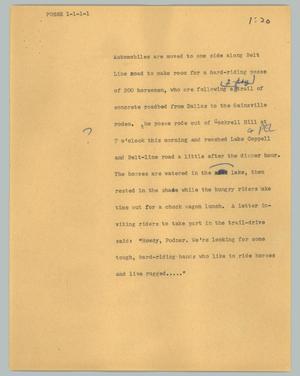 Primary view of object titled '[News Script: Posse]'.