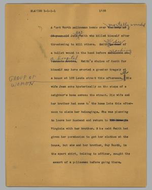 Primary view of object titled '[News Script: Slaying]'.