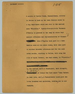 Primary view of object titled '[News Script: Rosemary]'.