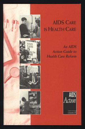 Primary view of object titled 'AIDS Care is Health Care'.