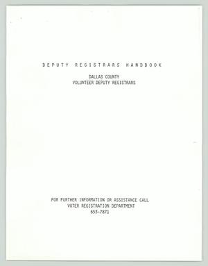 Primary view of object titled '[Deputy Registrars Handbook]'.