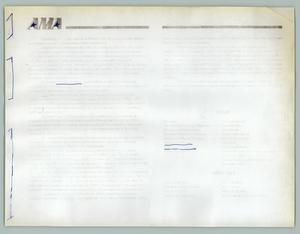 Primary view of object titled '[AMA Information Sheet]'.