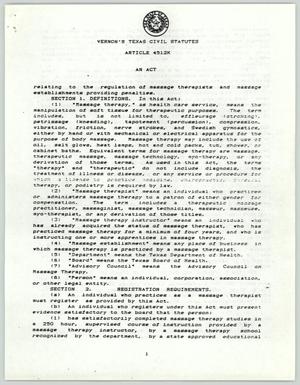 Primary view of object titled '[Legal document: Vernon's Texas Civil Statutes]'.