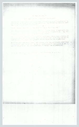 Primary view of object titled '[Press release: Boyd calls on foe to explain slum holdings]'.
