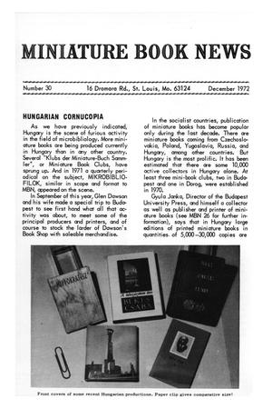 Primary view of object titled 'Miniature Book News, Number 30, December 1972'.