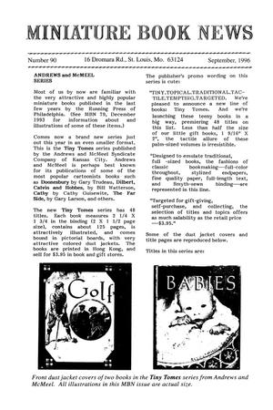 Primary view of object titled 'Miniature Book News, Number 90, September 1996'.