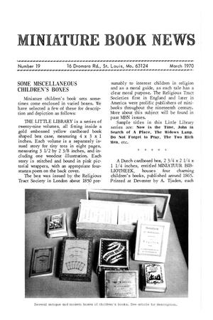 Primary view of object titled 'Miniature Book News, Number 19, March 1970'.