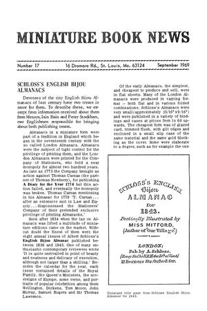 Primary view of object titled 'Miniature Book News, Number 17, September 1969'.