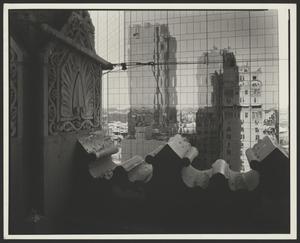 Primary view of object titled '[Photograph of reflective skycraper]'.