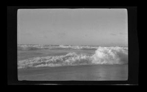 Primary view of object titled '[Waves breaking on the shore]'.