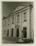 Thumbnail image of item number 1 in: '[Library Building front entrance, exterior]'.