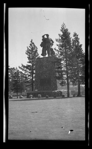 Primary view of object titled '[The Pioneer Monument at Donner Memorial State Park in Truckee, California]'.
