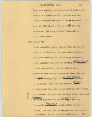 Primary view of object titled '[News Script: Pellet shooter]'.