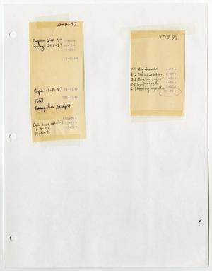 Primary view of object titled '[Annotated receipts for the Lesbian Gay Political Coalition]'.