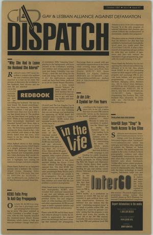 Primary view of object titled '[Newsletter: Gay and Lesbian Alliance Against Defamation - Dispatch]'.