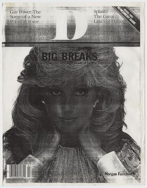 Primary view of object titled '[B & W photocopy of D Magazine focusing on gay rights and politics]'.