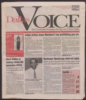 Primary view of [Clipping from Dallas Voice featuring article announcing the ninth annual Robert Schwab awards]