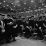 Photograph: [Graduating Class standing at their Commencement Ceremony]