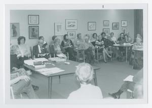 Primary view of object titled '[Group at Shasta College During a Discussion]'.