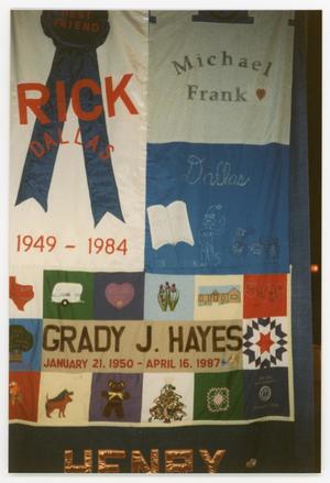 Primary view of object titled '[AIDS Memorial Quilt Panels for Michael Frank and Grady J. Hayes]'.