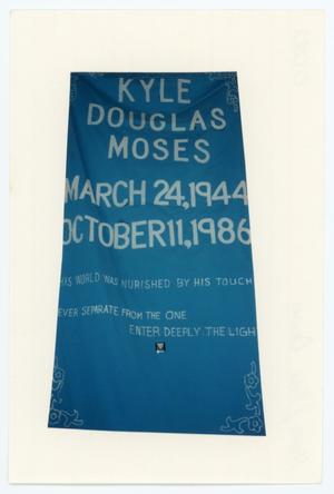 Primary view of object titled '[AIDS Memorial Quilt Panel for Kyle Douglas Moses]'.