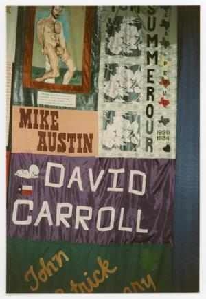 Primary view of object titled '[AIDS Memorial Quilt Display Hanging at the Names Project Tour]'.