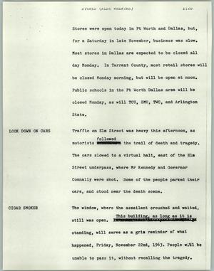 Primary view of object titled '[News Script: Stores (also wreaths)]'.