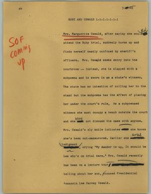 Primary view of object titled '[News Script: Ruby and Oswald]'.