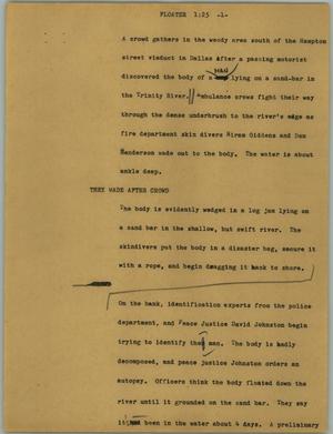 Primary view of object titled '[News Script: Floater]'.