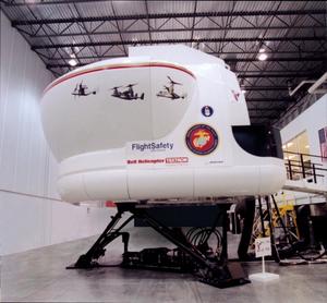 Primary view of object titled '[FlightSafety simultors used by Bell Helicopter Textron]'.