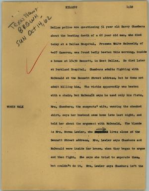 Primary view of object titled '[News Script: Killer?]'.