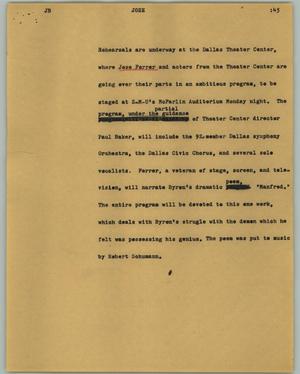 Primary view of object titled '[News Script: Jose]'.