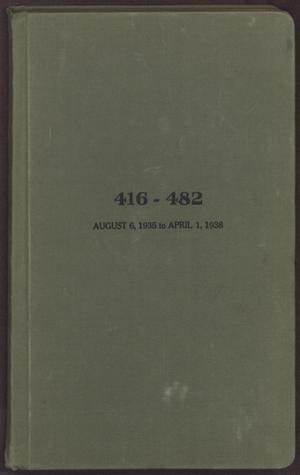 Primary view of object titled '[Texas Society, Sons of the American Revolution (TXSSAR) Membership Records: 416-482]'.